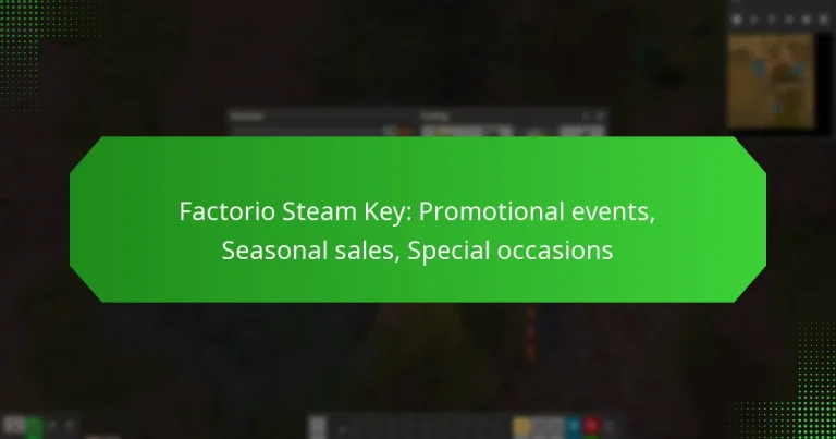 Factorio Steam Key: Promotional events, Seasonal sales, Special occasions
