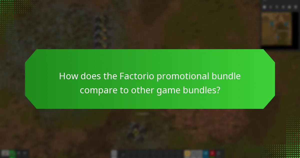 How does the logistics of the Factorio promotional bundle work?