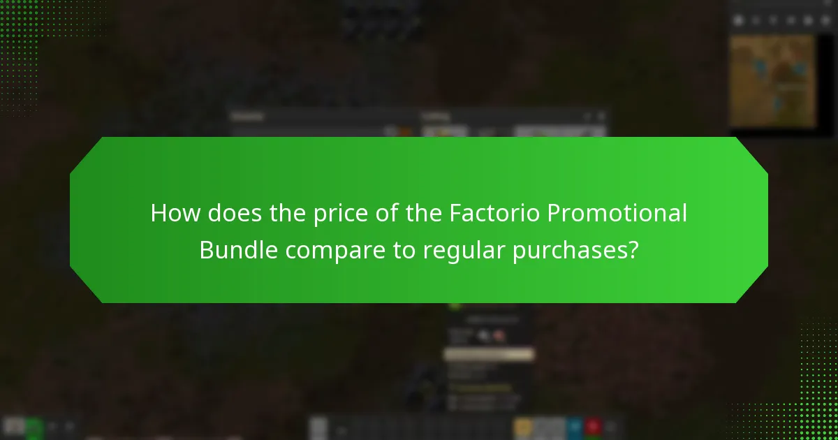 How does the price of the Factorio Promotional Bundle compare to regular purchases?