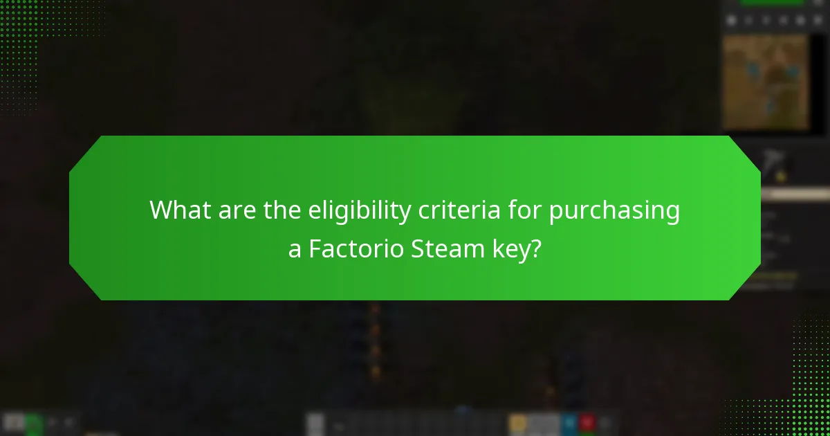 What are the region restrictions for Factorio Steam keys?