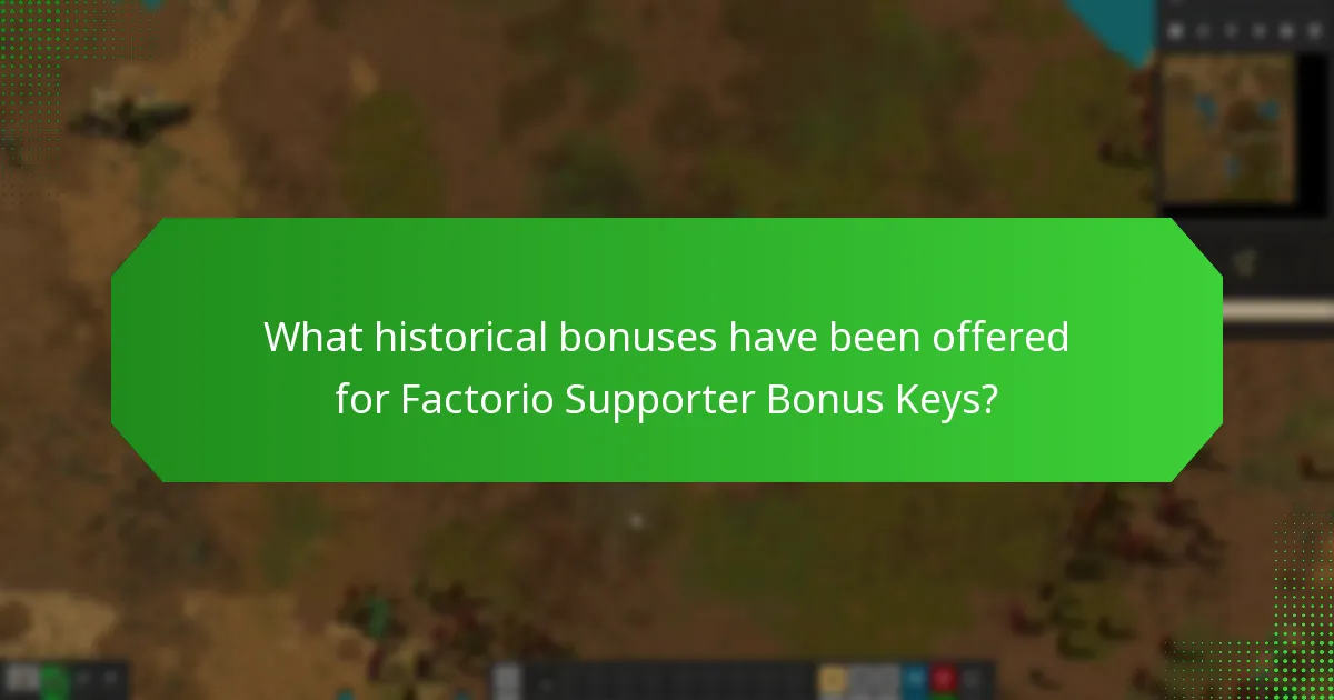 How can users participate in future offers for Factorio Supporter Bonus Keys?