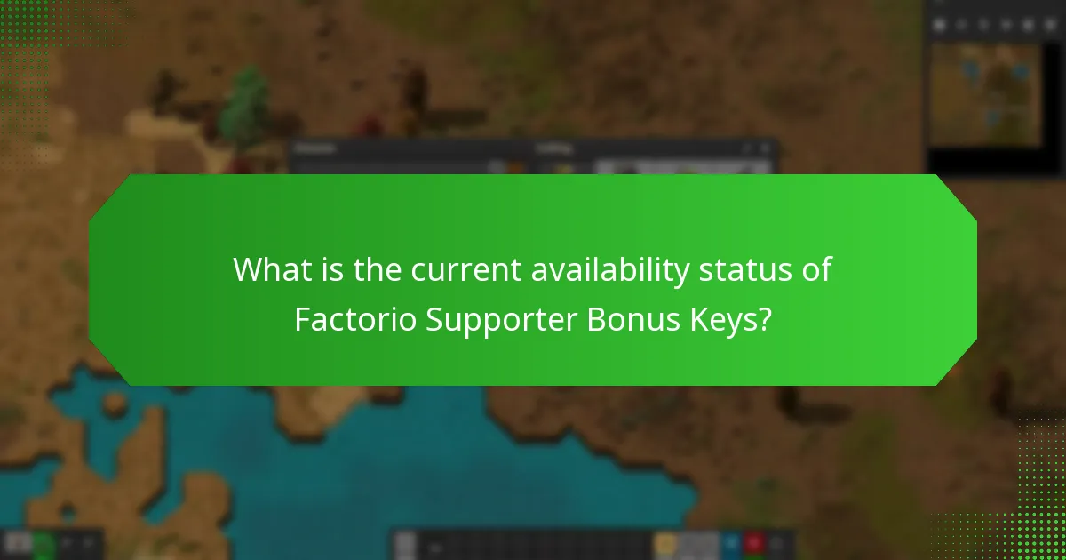 What restrictions apply to Factorio Supporter Bonus Keys?
